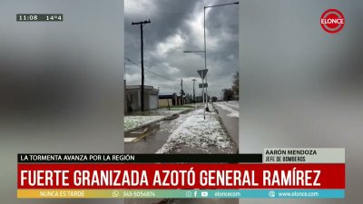 Intensa granizada cubri&oacute; de blanco dos localidades entrerrianas